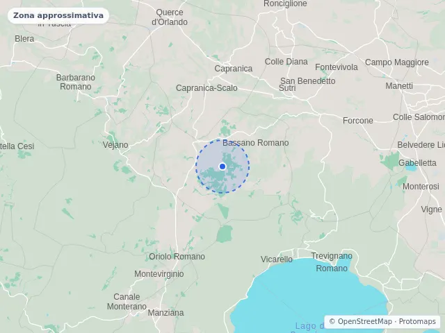 Mappa di Bassano Romano, Viterbo