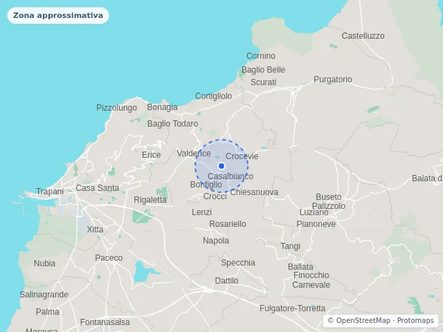 Mappa di Valderice, Trapani