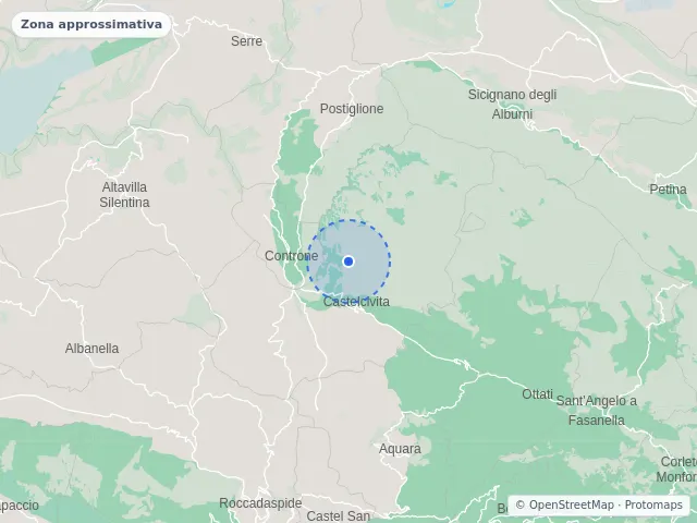 Mappa di Castelcivita, Salerno