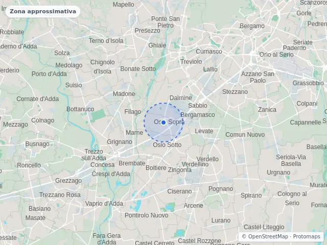 Mappa di Osio Sopra, Bergamo