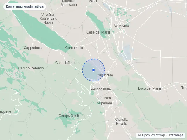 Mappa di Capistrello, L'Aquila