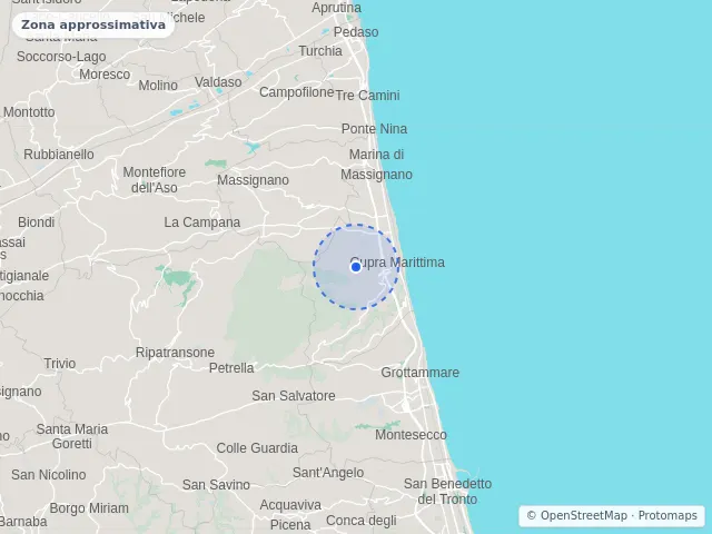 Mappa di Cupra Marittima, Ascoli Piceno
