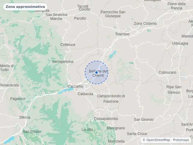 Mappa di Belforte del Chienti, Macerata