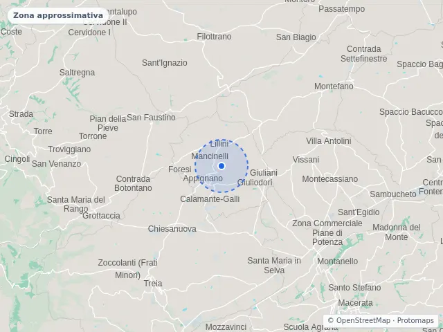 Mappa di Appignano, Macerata