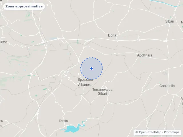 Mappa di Spezzano Albanese, Cosenza