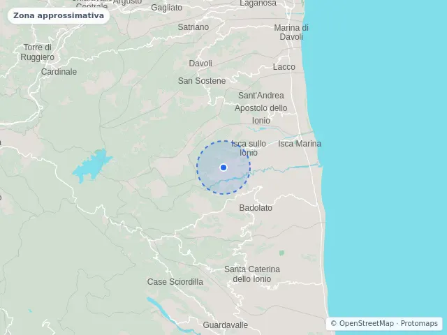 Mappa di Isca sullo Ionio, Catanzaro