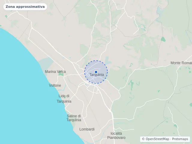 Mappa di Tarquinia, Viterbo