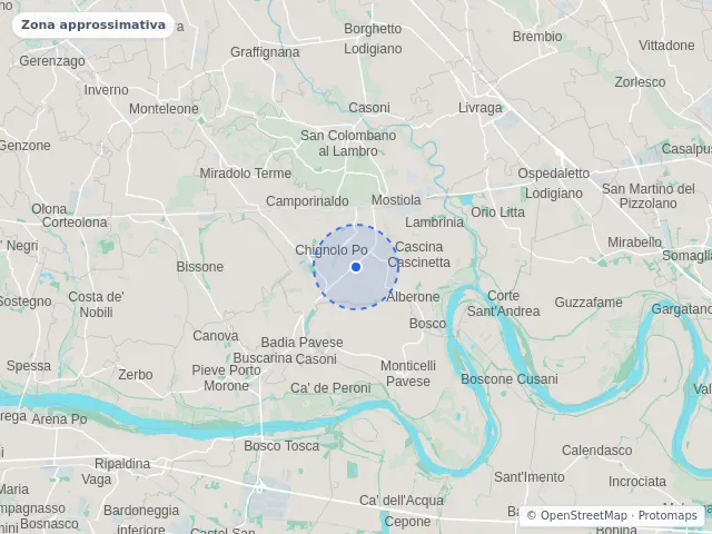 Mappa di Chignolo Po, Pavia
