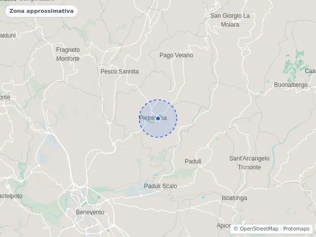 Mappa di Pietrelcina, Benevento