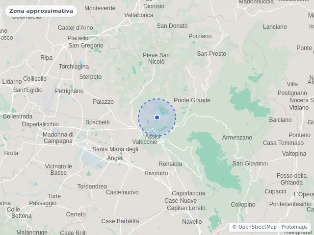 Mappa di Assisi, Perugia