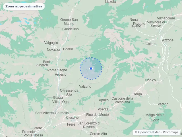 Mappa di Oltressenda Alta, Bergamo