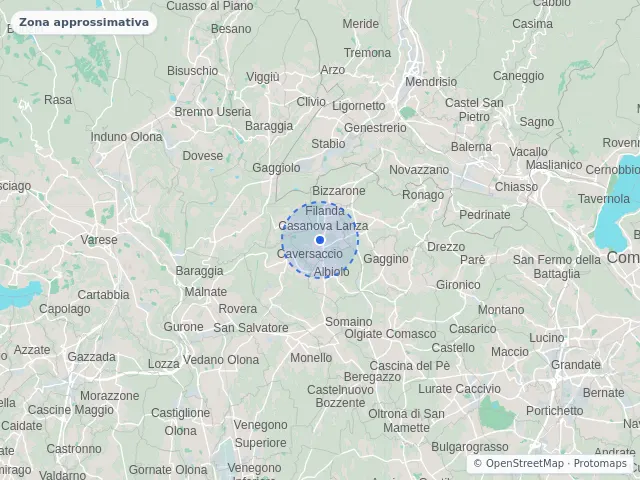 Mappa di Valmorea, Como