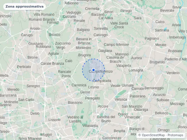 Mappa di Correzzana, Monza e della Brianza
