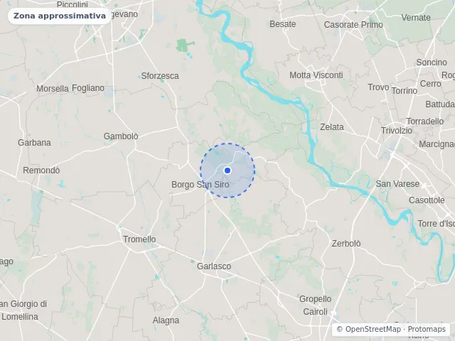 Mappa di Borgo San Siro, Pavia
