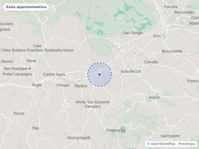 Mappa di Monte San Giovanni Campano, Frosinone