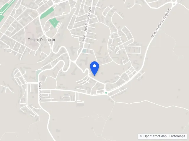 Mappa di Tempio Pausania, Sassari