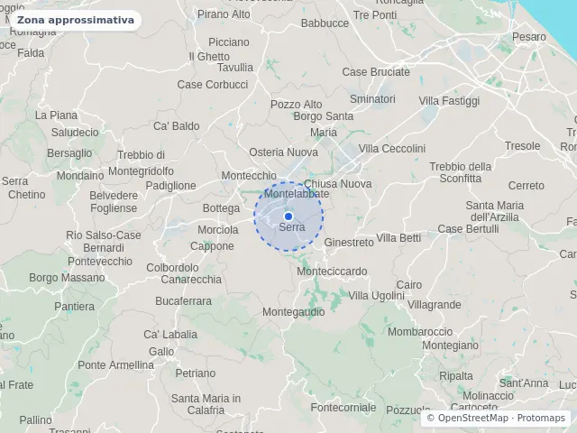 Mappa di Montelabbate, Pesaro e Urbino