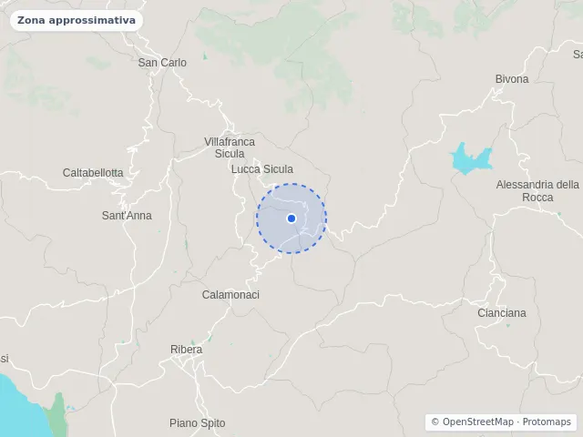 Mappa di Lucca Sicula, Agrigento