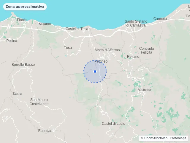 Mappa di Pettineo, Messina