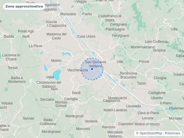 Mappa di San Giovanni Valdarno, Arezzo
