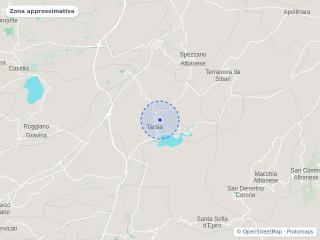 Mappa di Tarsia, Cosenza