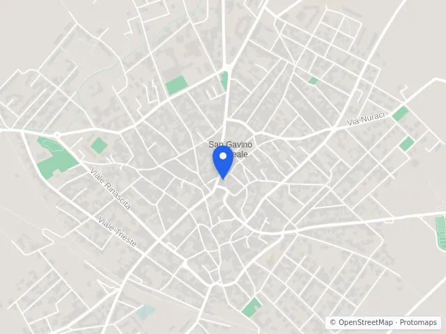 Mappa di San Gavino Monreale, Sud Sardegna