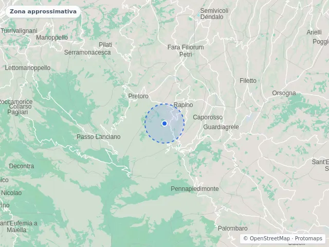Mappa di Rapino, Chieti