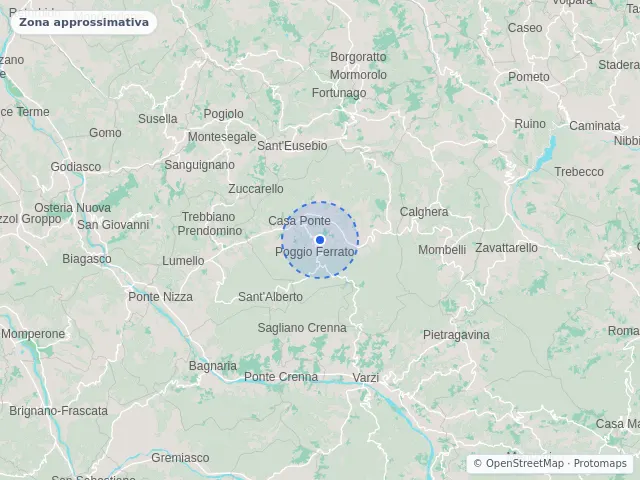 Mappa di Val di Nizza, Pavia