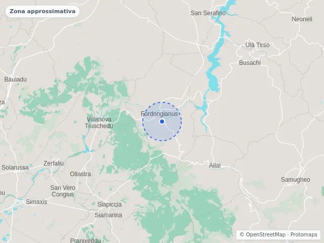 Mappa di Fordongianus, Oristano