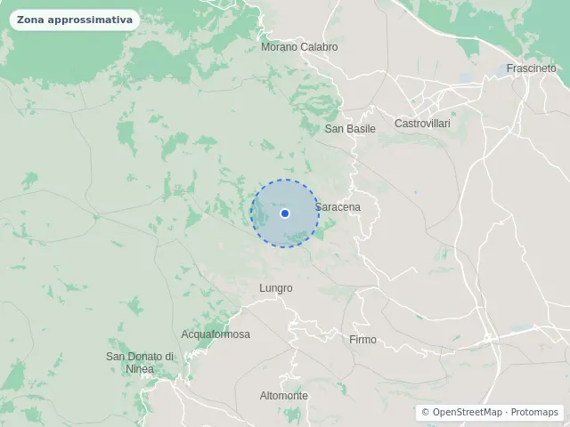 Mappa di Saracena, Cosenza