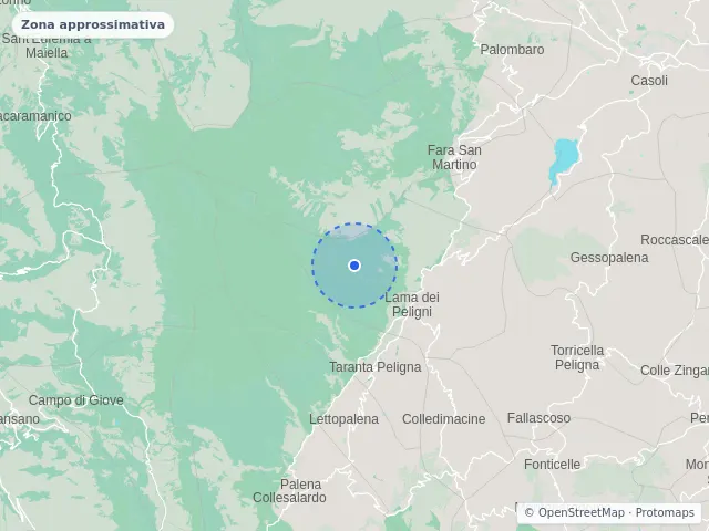 Mappa di Lama dei Peligni, Chieti