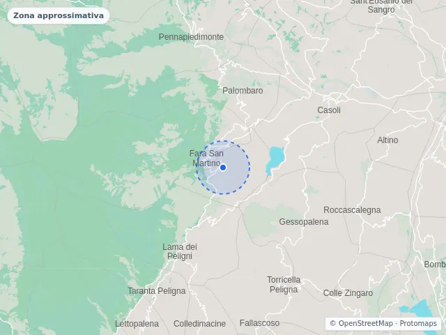 Mappa di Civitella Messer Raimondo, Chieti