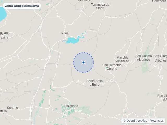 Mappa di Santa Sofia d'Epiro, Cosenza