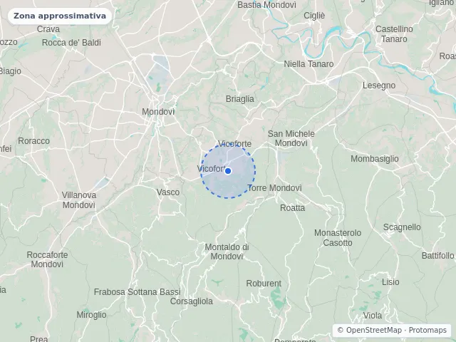 Mappa di Vicoforte, Cuneo