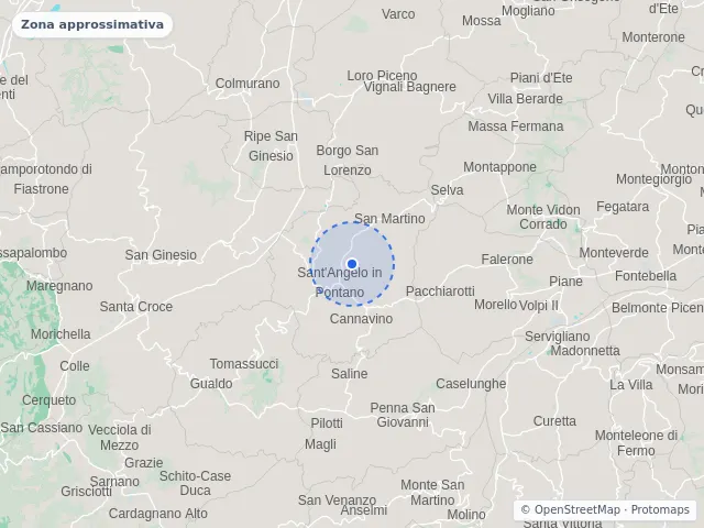 Mappa di Sant'Angelo in Pontano, Macerata