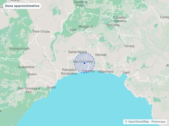 Mappa di Ispani, Salerno