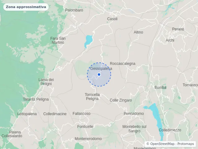 Mappa di Gessopalena, Chieti