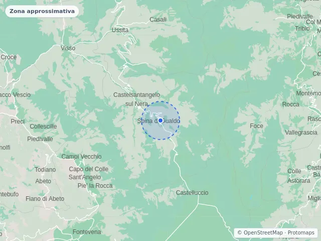 Mappa di Castelsantangelo sul Nera, Macerata