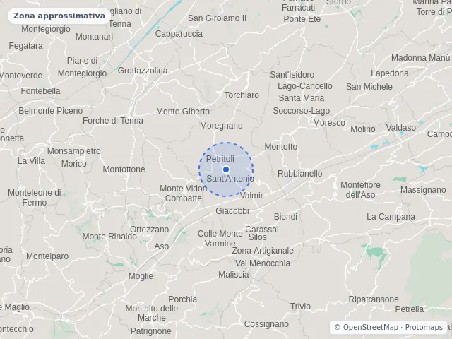 Mappa di Petritoli, Fermo
