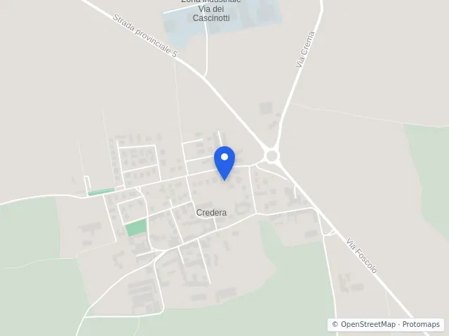 Mappa di Credera Rubbiano, Cremona