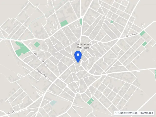 Mappa di San Gavino Monreale, Sud Sardegna