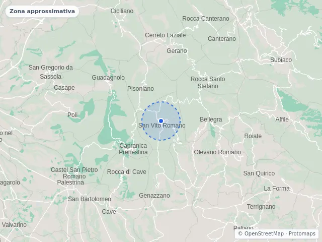 Mappa di San Vito Romano, Roma