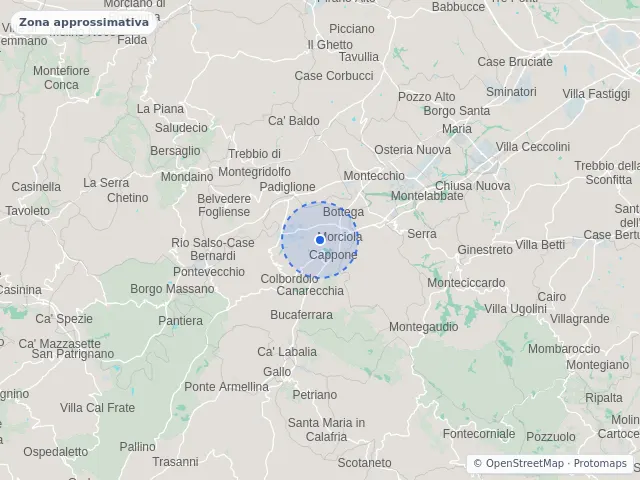 Mappa di Vallefoglia, Pesaro e Urbino