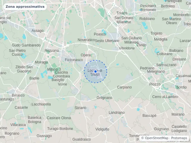 Mappa di Locate di Triulzi, Milano