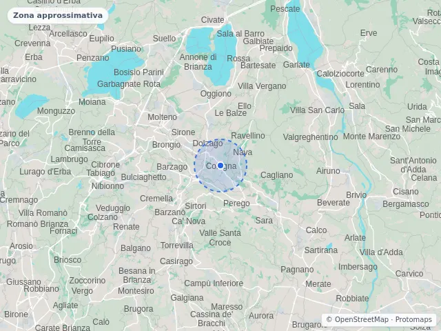 Mappa di Castello di Brianza, Lecco