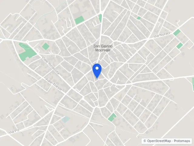 Mappa di San Gavino Monreale, Sud Sardegna