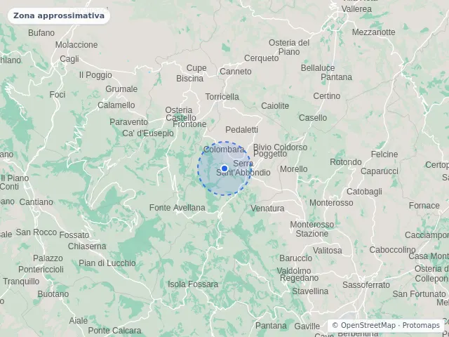 Mappa di Serra Sant'Abbondio, Pesaro e Urbino