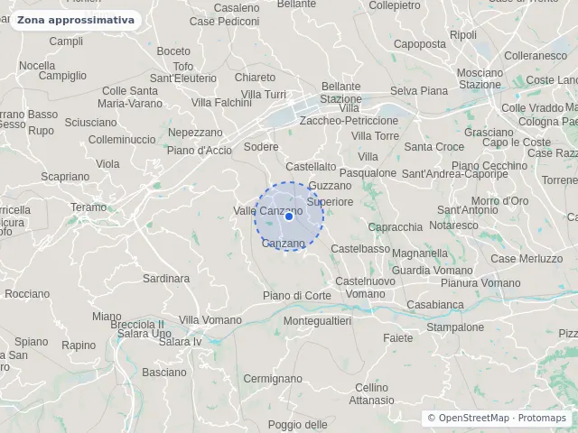 Mappa di Canzano, Teramo