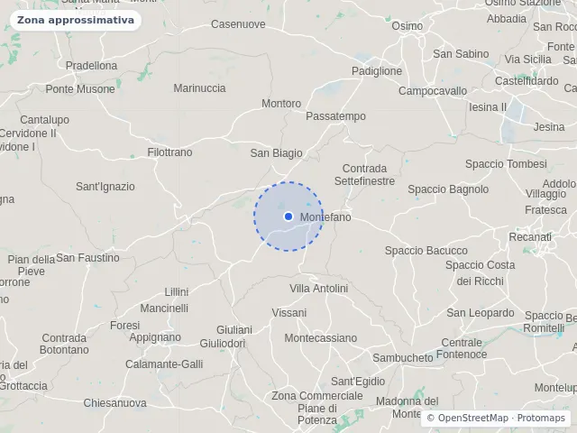 Mappa di Montefano, Macerata