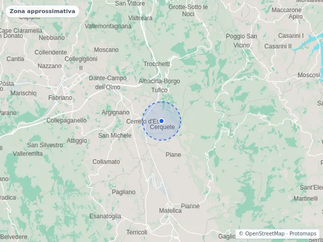 Mappa di Cerreto d'Esi, Ancona
